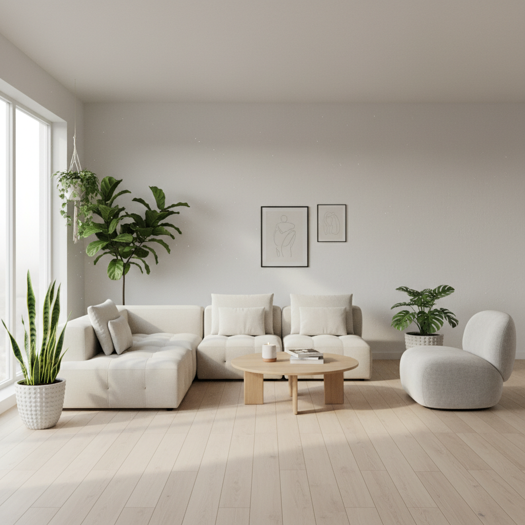 Calm bedroom environment for sleep meditation